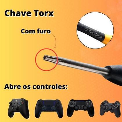Imagem de Chave Torx T8 Com Furo Pra Abrir Ps5 Ps4 Ps3 Xbox