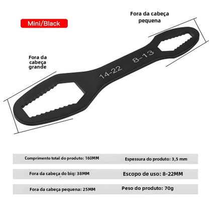 Imagem de Chave Torx Universal Ajustável 3-17mm/8-22mm - Ferramenta Manual Multiuso com Cabeça Dupla