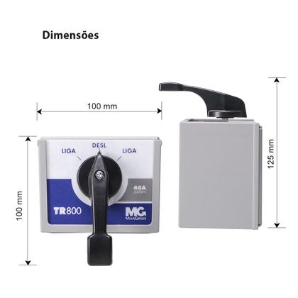 Imagem de Chave Transferência Liga Desliga Liga 40A TR840 MarGirius