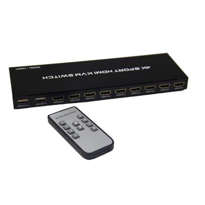 Imagem de Chaveador Switch KVM HDMI 8 Portas 4K com Cabos e Controle