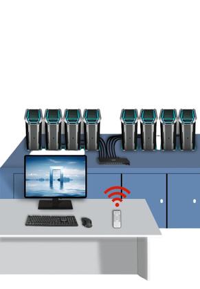 Imagem de Chaveador Switch KVM HDMI 8 Portas 4K com Cabos e Controle