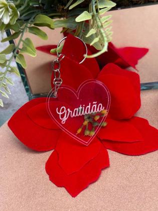 Imagem de Chaveiro 36 unidades Coração acrílico cristal, decoração, festa