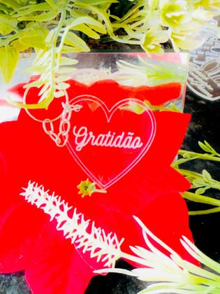 Imagem de Chaveiro 36 unidades Coração acrílico cristal, decoração, festa