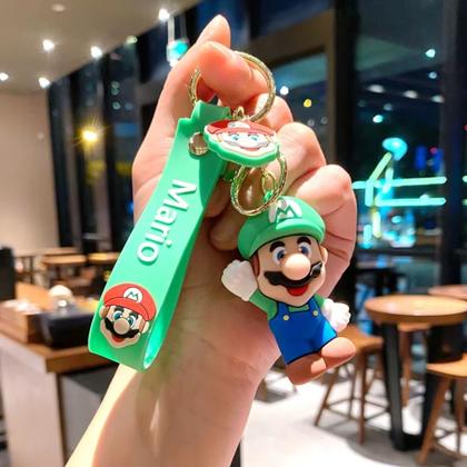 Imagem de Chaveiro 3d Luigi Personagem Chave Carro Bolsa Coleção Mário Bros Pingente