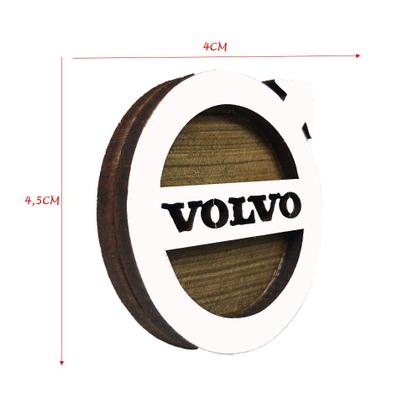 Imagem de Chaveiro 3d Marca Volvo 4cm Mdf Madeira Decorada