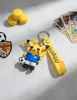 Imagem de Chaveiro 3d Pikachu Pokemon Personagem Coleção Futebol Acessório Chave Carro Bolsa Mangá Anime