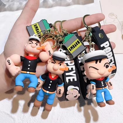 Imagem de Chaveiro 3d Popeye Marinheiro Personagem Chave Carro Acessório Bolsa Presente Pingente Anime Coleção