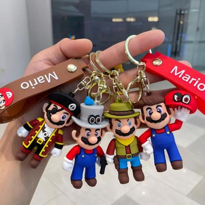 Imagem de Chaveiro 3d Super Mario Bros Coleção Personagem Acessório Chave Carro Bolsa Presente Desenhos