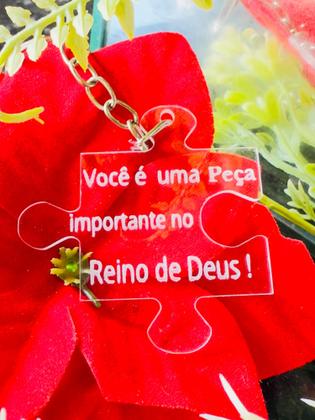 Imagem de Chaveiro acrílico cristal 65 unidades Reino de Deus  , festa, decoração, lembracinhas