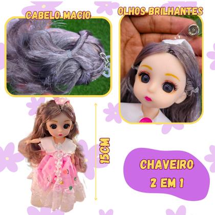 Imagem de Chaveiro Boneca Chibi Fofinha Estilo Kawaii Moe Anime 15cm