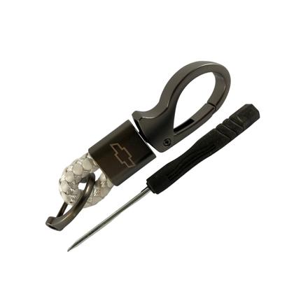 Imagem de Chaveiro Carro Metal c/ detalhe Couro Genuíno Chevrolet Onix