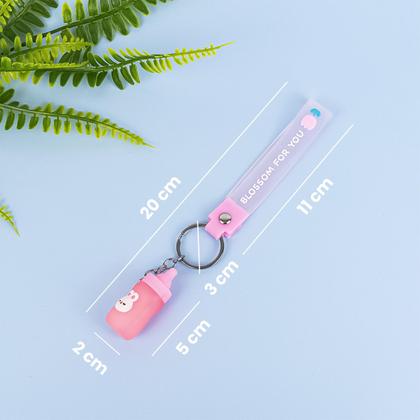 Imagem de Chaveiro Com Argola Papelaria Fofa 3D 5 Unidades Mamadeiras