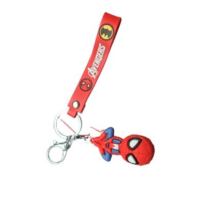 Imagem de Chaveiro com Boneco Homem Aranha cabeça para baixo vermelho e azul