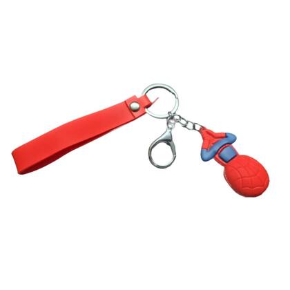 Imagem de Chaveiro com Boneco Homem Aranha cabeça para baixo vermelho e azul
