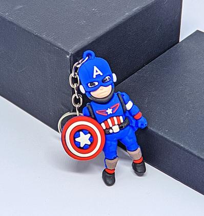 Imagem de Chaveiro com Pingente Mini Boneco 3D emborrachado Super Heróis Homem Aranha Stitch Chaveiros Presente Meninos/Meninas
