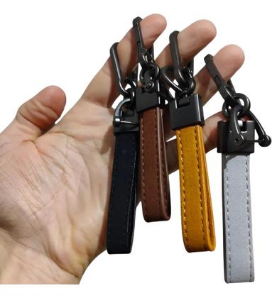 Imagem de Chaveiro Couro Premium Mosquetão Metal Chave Carro + Chave Fenda Presente Luxo