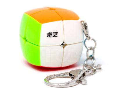 Imagem de Chaveiro Cubo Mágico Profissional 2x2x2 Pillow QiYi Lembrancinha 30mm Stickerless