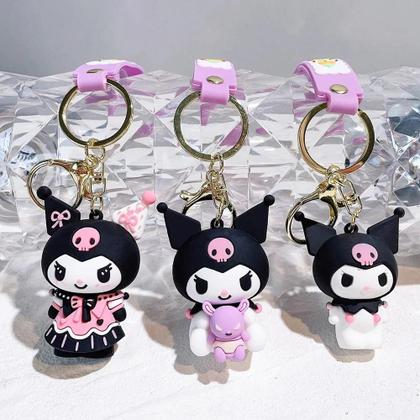 Imagem de Chaveiro de Anime Hello Kitty, Kuromi, My Melody e Cinnamoroll - Figura de PVC