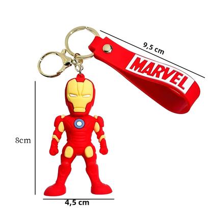Imagem de Chaveiro De Carro Em Forma De Boneco 3D Do Homem-Aranha E Homem De Ferro Marvel Atacado Para Mercado