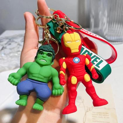 Imagem de Chaveiro De Carro Em Forma De Boneco 3D Do Homem-Aranha E Homem De Ferro Marvel Atacado Para Mercado