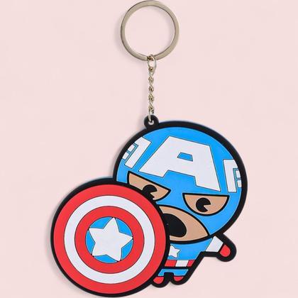 Imagem de Chaveiro De Espelho Marvel Captain America Miniso Original