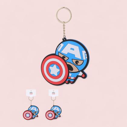 Imagem de Chaveiro De Espelho Marvel Captain America Miniso Original