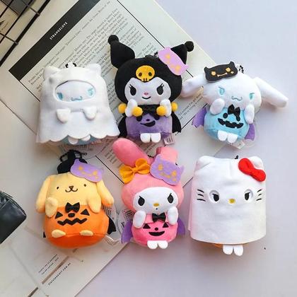 Imagem de Chaveiro de Pelúcia Kawaii Hellokitty Halloween - Fantasma Cinnamoroll