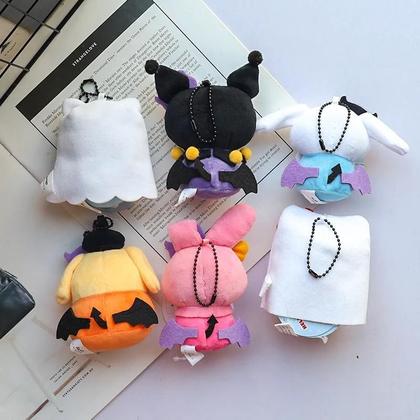 Imagem de Chaveiro de Pelúcia Kawaii Hellokitty Halloween - Fantasma Cinnamoroll