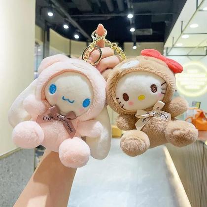 Imagem de Chaveiro de Pelúcia Kawaii Sanrio - Hello Kitty, My Melody e Cinnamoroll