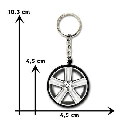 Imagem de Chaveiro em formato de roda com pneu Realista