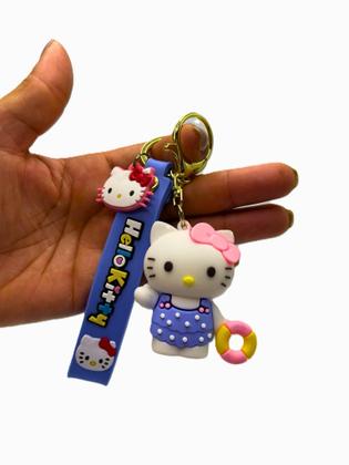 Imagem de Chaveiro Hello Kitty Kawaii Emborrachado Pingente 8cm