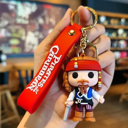 Imagem de Chaveiro Jack Sparrow Piratas Do Caribe Figura De Anime Boneco Fofo Pingente De Moda Para Mochila