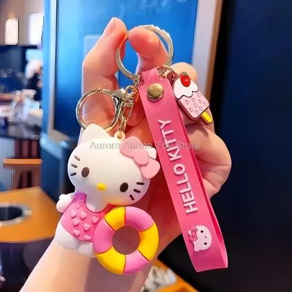 Imagem de Chaveiro Kawaii Sanrio - Hello Kitty e Cinnamoroll - Pingente para Mochila