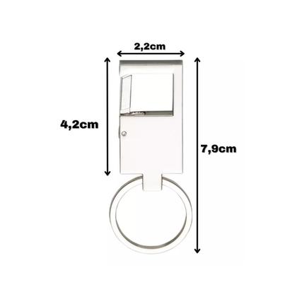 Imagem de Chaveiro Metal Espelhado Mosquetão Para Troller - E