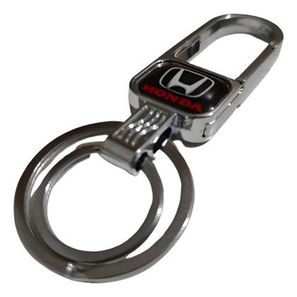 Imagem de Chaveiro Metal Honda Mosquetão Argola Dupla Chave Carro Moto Luxo