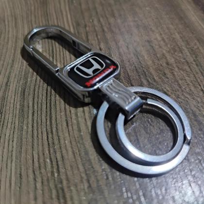 Imagem de Chaveiro Metal Honda Mosquetão Argola Dupla Chave Carro Moto Luxo