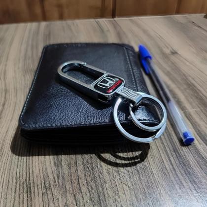 Imagem de Chaveiro Metal Honda Mosquetão Argola Dupla Chave Carro Moto Luxo