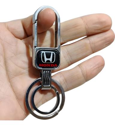 Imagem de Chaveiro Metal Honda Mosquetão Argola Dupla Chave Carro Moto Luxo