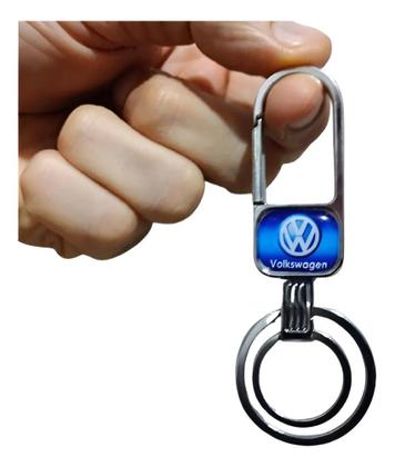 Imagem de Chaveiro Metal Volkswagen Mosquetão Argola Dupla Chave Carro Moto Luxo