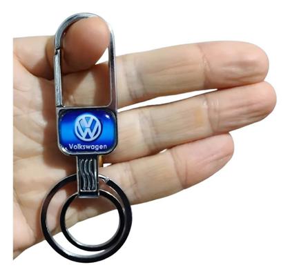 Imagem de Chaveiro Metal Volkswagen Mosquetão Argola Dupla Chave Carro Moto Luxo