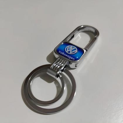 Imagem de Chaveiro Metal Volkswagen Mosquetão Argola Dupla Chave Carro Moto Luxo
