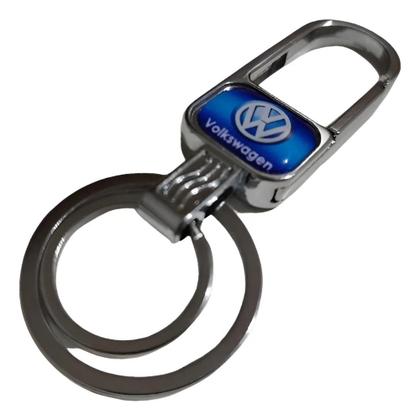 Imagem de Chaveiro Metal Volkswagen Mosquetão Argola Dupla Chave Carro Moto Luxo
