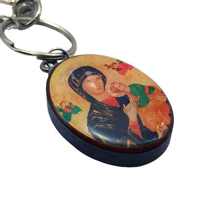 Imagem de Chaveiro Nossa Senhora do Perpétuo Socorro com Gancho e Pompom