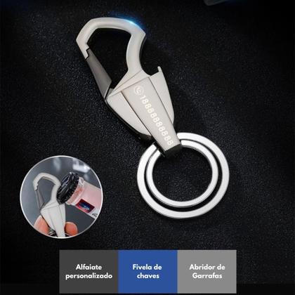 Imagem de Chaveiro Para Audi Prata Cromado Metálico Q3 A3 A4 A5 Q5 - J