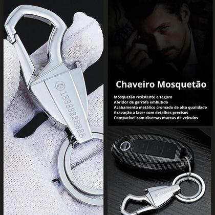 Imagem de Chaveiro Para Audi Prata Cromado Metálico Q3 A3 A4 A5 Q5 - J