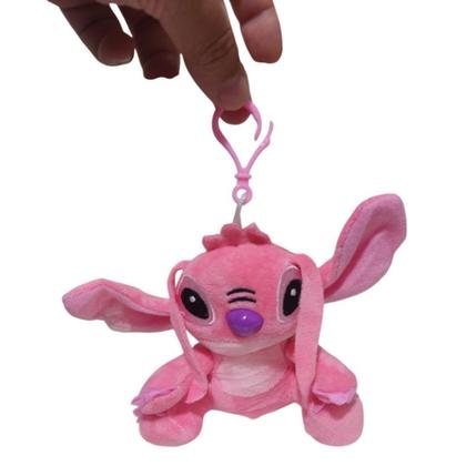 Imagem de Chaveiro Pelúcia Stitch ANGEL Infantil 14cm_Rosa - Smactudo