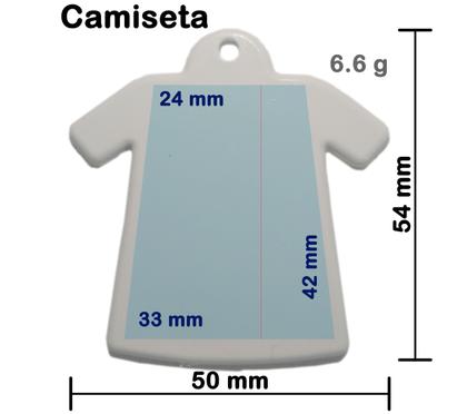 Imagem de Chaveiro Polimero compatível Sublimação Plástico - 60 Unidade