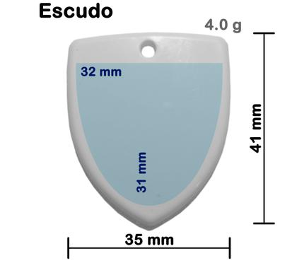 Imagem de Chaveiro Polimero compatível Sublimação Plástico - 60 Unidade