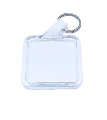 Imagem de Chaveiro Porta Foto de Acrílico para Lembranças (pacote c/ 100) - Branco