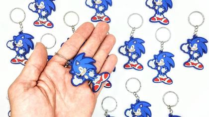Imagem de Chaveiro Sonic Game 5un Modelo Grande Lindo Play Sega Mimo